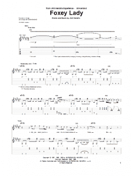 page one of Foxey Lady (Guitar Tab)