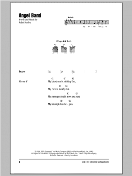 page one of Angel Band (Guitar Chords/Lyrics)