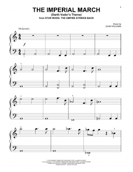 page one of The Imperial March (Darth Vader's Theme) (Beginning Piano Solo)