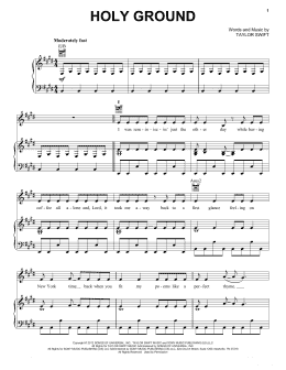 page one of Holy Ground (Piano, Vocal & Guitar Chords (Right-Hand Melody))