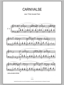 page one of Carnivalse (Piano Solo)