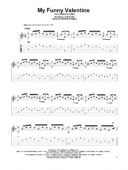 page one of My Funny Valentine (Solo Guitar)