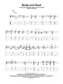 page one of Body And Soul (Solo Guitar)