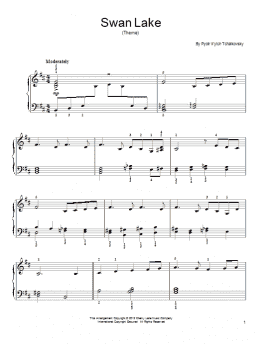 page one of Theme From Swan Lake (Easy Piano)