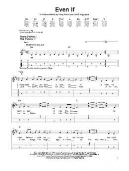 page one of Even If (Easy Guitar Tab)