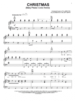 page one of Christmas (Baby Please Come Home) (Piano, Vocal & Guitar Chords (Right-Hand Melody))