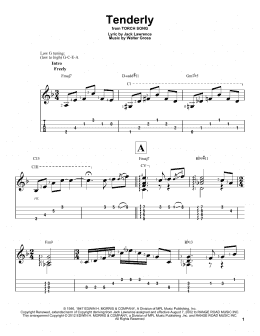 page one of Tenderly (Easy Ukulele Tab)