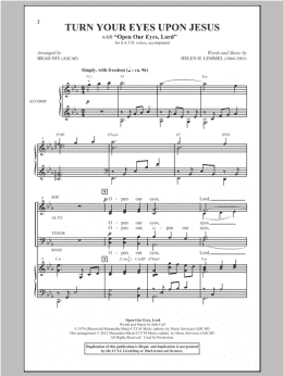 page one of Turn Your Eyes Upon Jesus (SATB Choir)