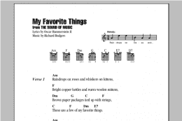 page one of My Favorite Things (Guitar Chords/Lyrics)