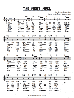 page one of The First Noel (Lead Sheet / Fake Book)