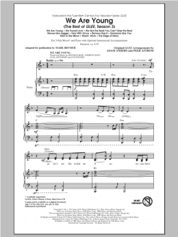 page one of We Are Young (The Best Of Glee Season 3) (Medley) (3-Part Mixed Choir)