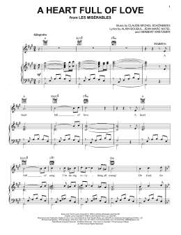 page one of A Heart Full Of Love (Piano, Vocal & Guitar Chords (Right-Hand Melody))