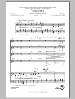 page one of Windsong (SSAA Choir)