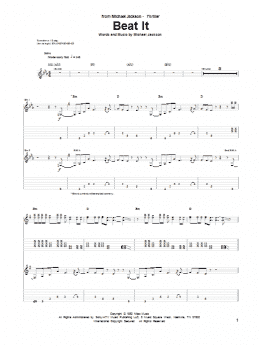 page one of Beat It (Guitar Tab)