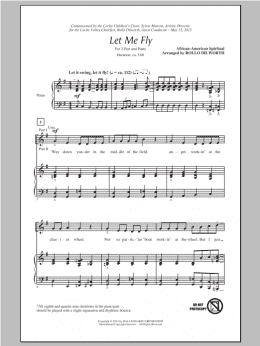 page one of Let Me Fly (2-Part Choir)