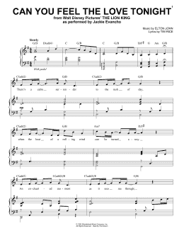 page one of Can You Feel The Love Tonight (from The Lion King) (Piano & Vocal)