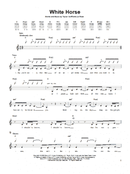 page one of White Horse (Easy Guitar)