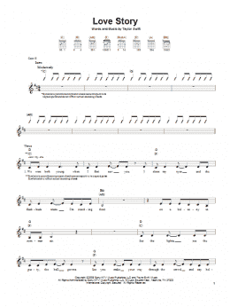 page one of Love Story (Easy Guitar)