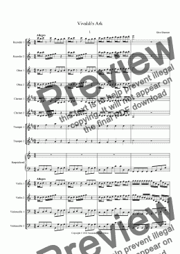 page one of Vivaldi's Ark Celebration Concerto � 12