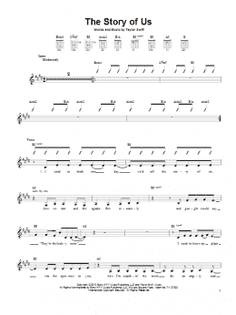 page one of The Story Of Us (Easy Guitar)