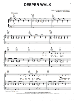 page one of Deeper Walk (Piano, Vocal & Guitar Chords (Right-Hand Melody))