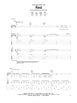 page one of Red (Guitar Tab)