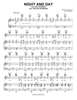 page one of Night And Day (Piano, Vocal & Guitar Chords (Right-Hand Melody))