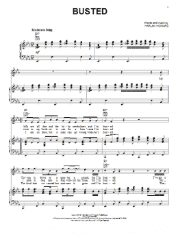 page one of Busted (Piano, Vocal & Guitar Chords (Right-Hand Melody))