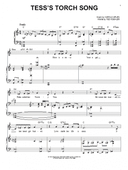 page one of Tess's Torch Song (Piano & Vocal)