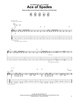 page one of Ace Of Spades (Guitar Tab)