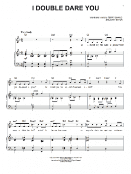 page one of I Double Dare You (Piano & Vocal)