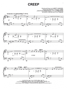 page one of Creep (Piano Solo)