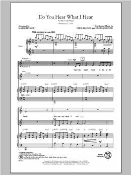 page one of Do You Hear What I Hear (arr. Mark Brymer) (SSA Choir)