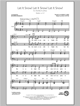 page one of Let It Snow! Let It Snow! Let It Snow! (3-Part Mixed Choir)