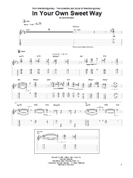 page one of In Your Own Sweet Way (Guitar Tab)