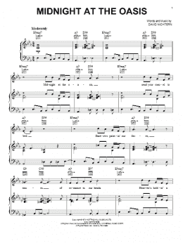 page one of Midnight At The Oasis (Piano, Vocal & Guitar Chords (Right-Hand Melody))