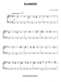 page one of Django (Piano Solo)