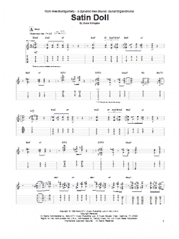 page one of Satin Doll (Guitar Tab)