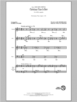 page one of Christmas Time Is Here (SATB Choir)