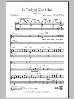 page one of Do You Hear What I Hear (arr. Mark Brymer) (SATB Choir)