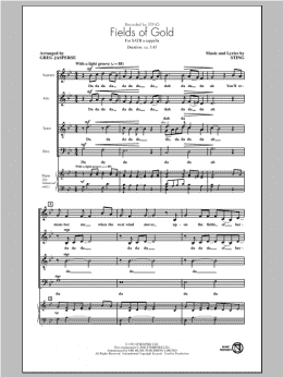 page one of Fields Of Gold (SATB Choir)