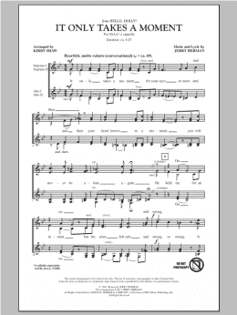 page one of It Only Takes A Moment (SSA Choir)