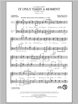 page one of It Only Takes A Moment (TTBB Choir)