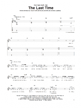 page one of The Last Time (Guitar Tab)