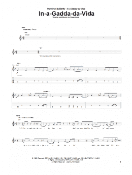 page one of In-A-Gadda-Da-Vida (Guitar Tab)