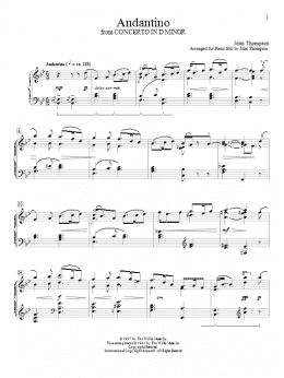 page one of Andantino (Educational Piano)