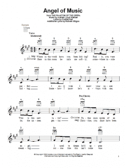 page one of Angel Of Music (from The Phantom Of The Opera) (Ukulele)