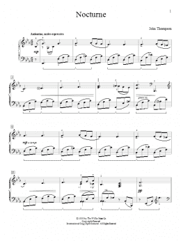 page one of Nocturne (Educational Piano)