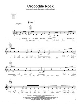 page one of Crocodile Rock (Ukulele)