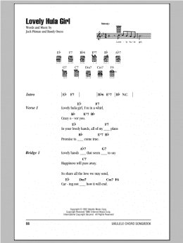 page one of Lovely Hula Girl (Ukulele Chords/Lyrics)